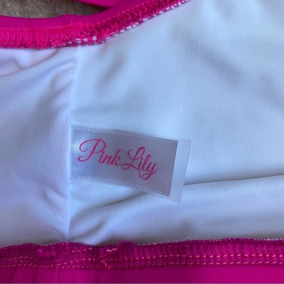 Pink Lily Fucsia 2 Pieces Swim Suit Bikini Size M - Picture 8 of 9